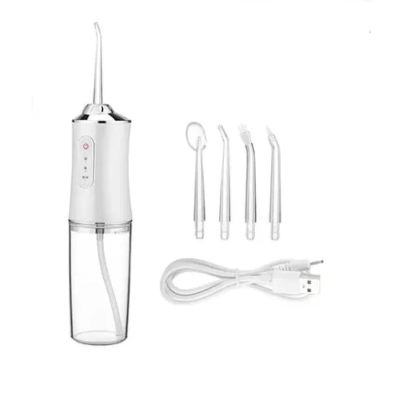 AquaSmile: Irrigador Dental Recarregável de 220ml para Limpeza Bucal Profunda e Portátil